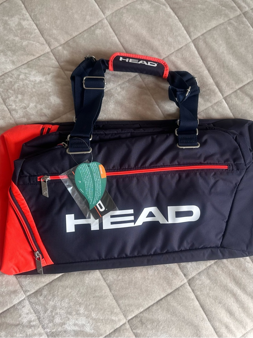 HEAD Navy Duffel Bag with Red Accents